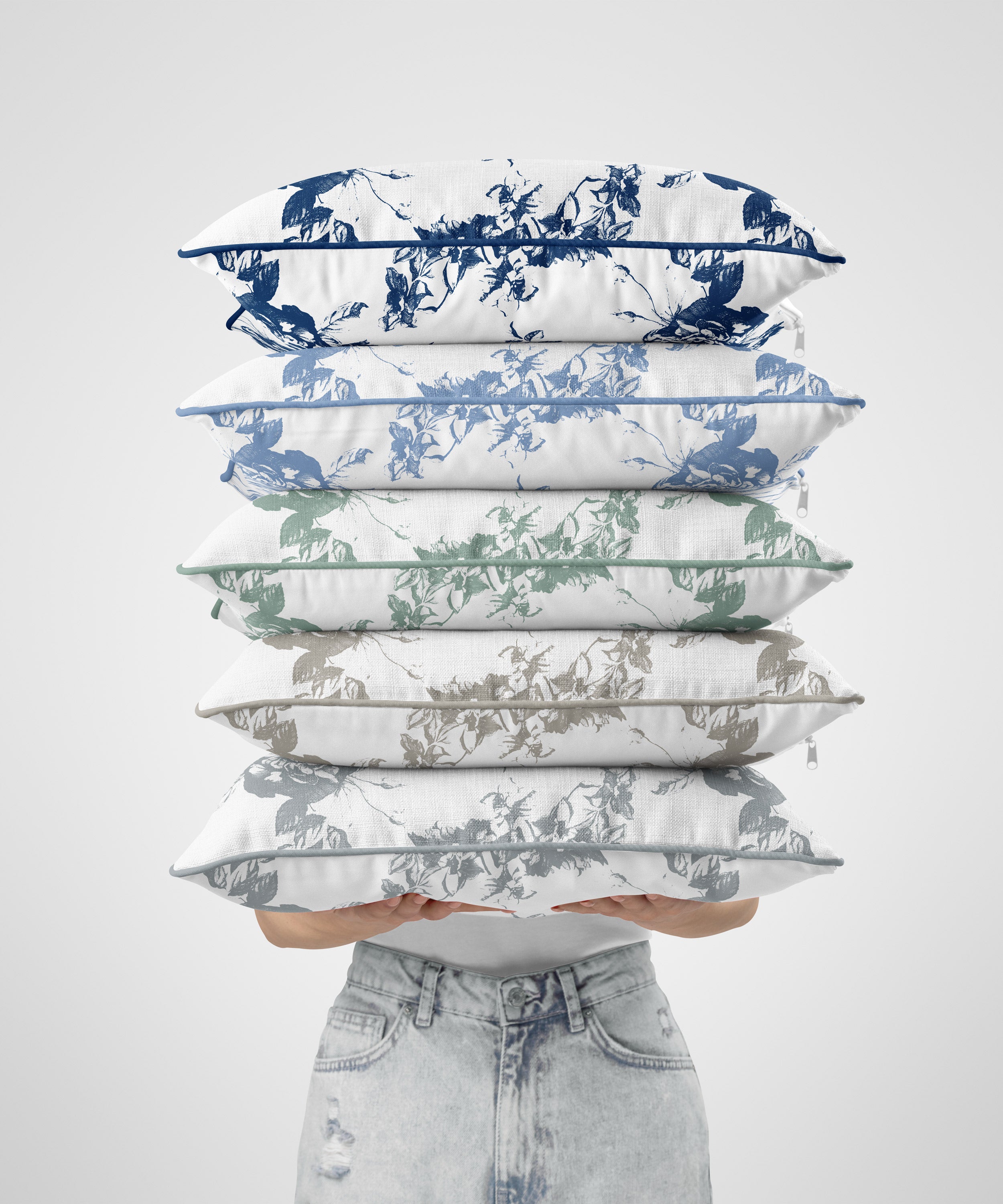 Villandry French Rose Toile - Breeze Blue