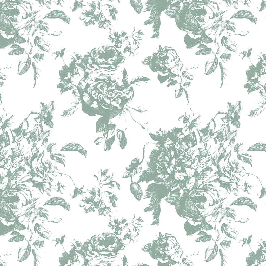 Villandry French Rose Toile - Eucalyptus