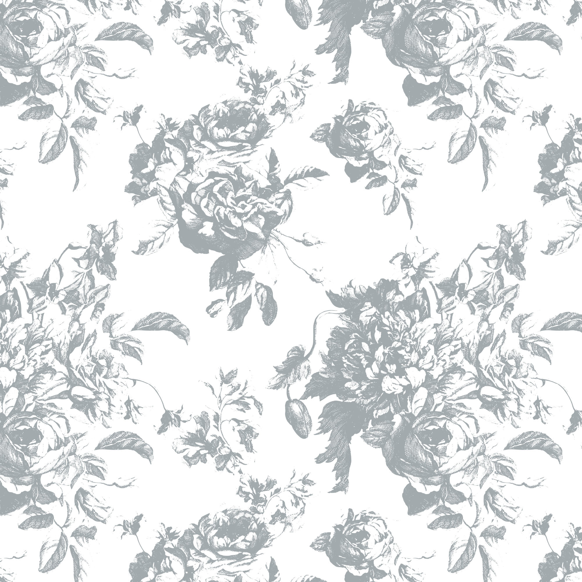 Villandry French Rose Toile - Koala Grey