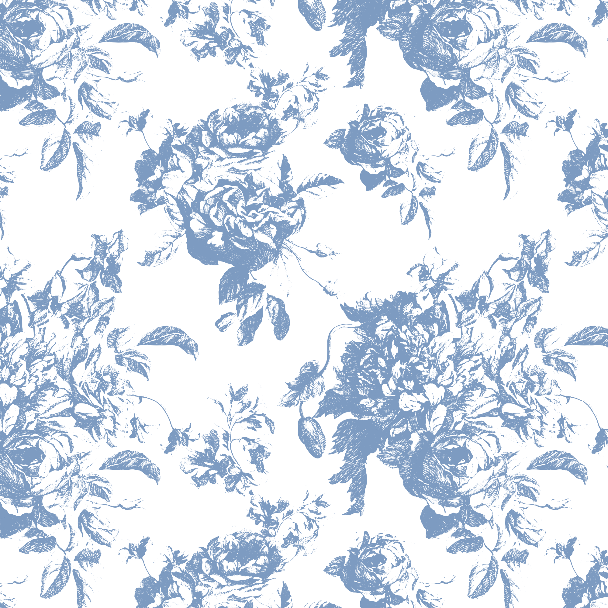 Villandry French Rose Toile - Breeze Blue