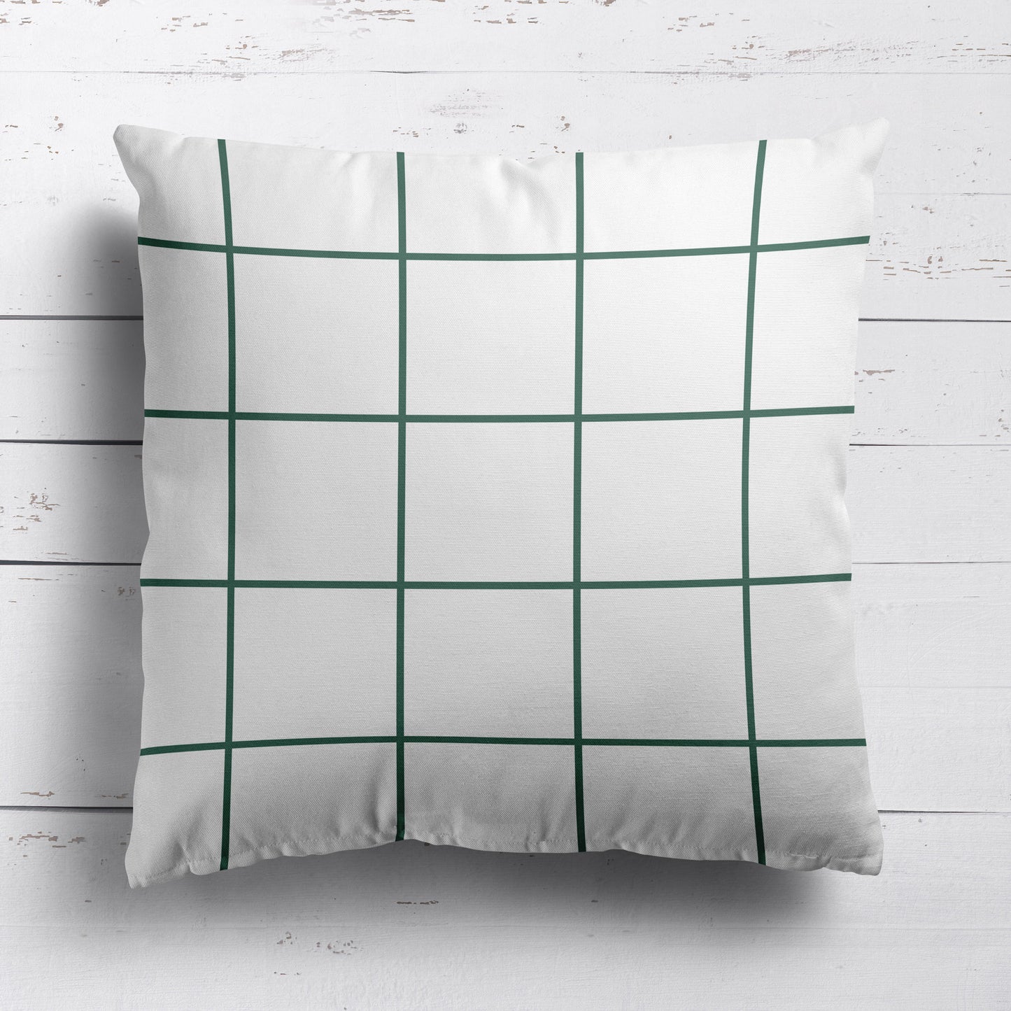 Window Pane Check Fabric - Leaf
