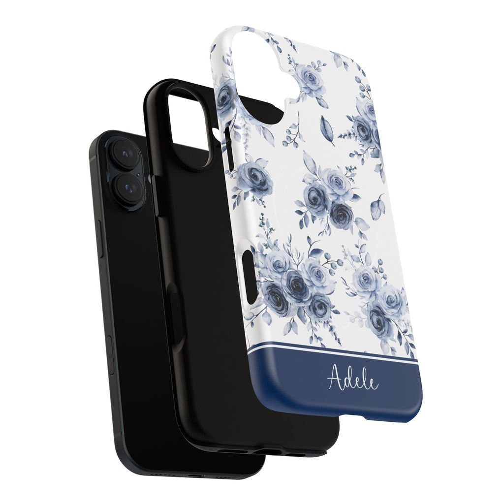 Adele Blue Roses MagSafe Tough iPhone Case - Hydrangea Lane Home