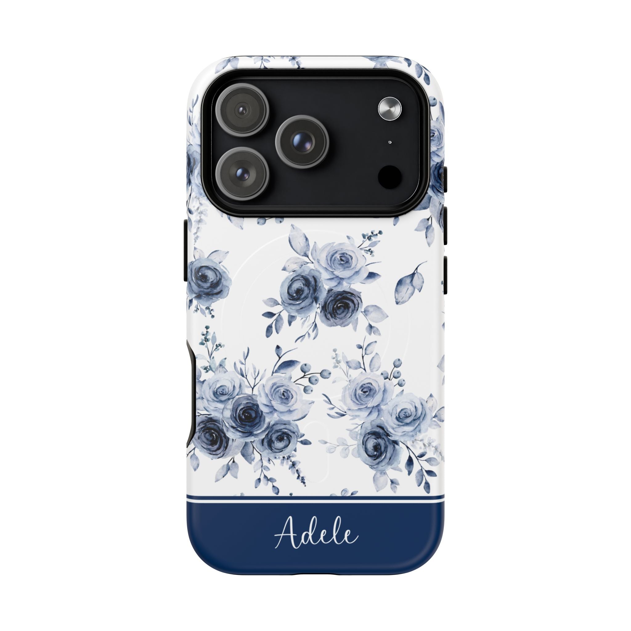 Adele Blue Roses MagSafe Tough iPhone Case - Hydrangea Lane Home