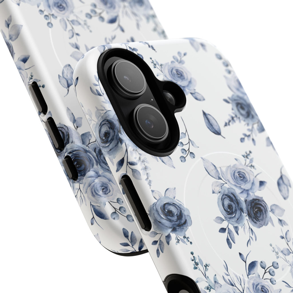 Adele Blue Roses MagSafe Tough iPhone Case - Hydrangea Lane Home