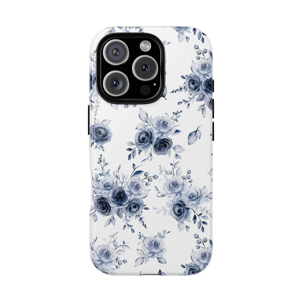 Adele Blue Roses Tough iPhone Case - Hydrangea Lane Home