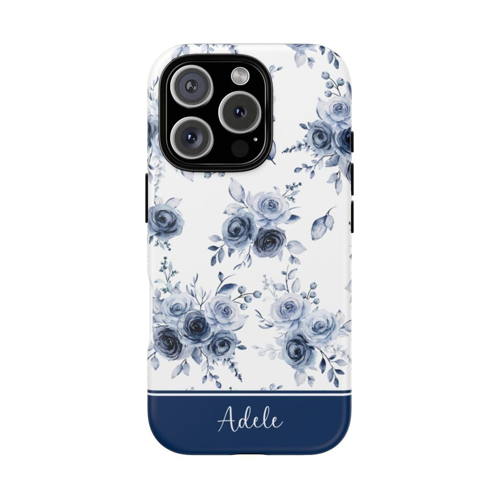 Adele Blue Roses Tough iPhone Case - Hydrangea Lane Home