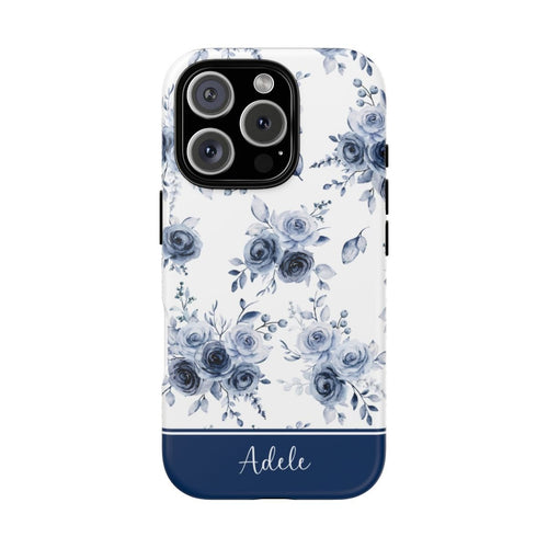Adele Blue Roses Tough iPhone Case - Hydrangea Lane Home