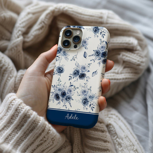 Adele Blue Roses Tough iPhone Case - Hydrangea Lane Home