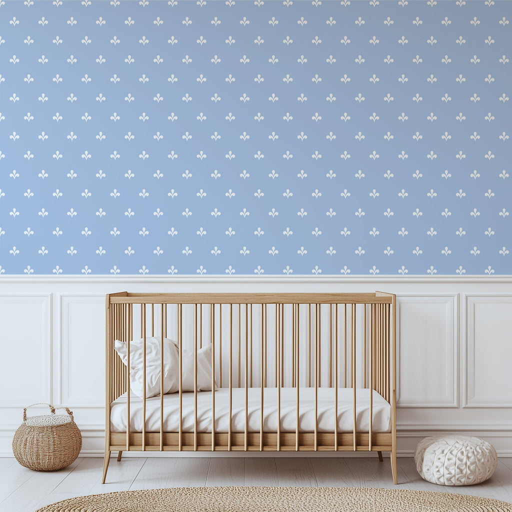 Amalfi Swish Reverse Wallpaper - Cornflower - Hydrangea Lane Home
