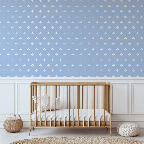 Amalfi Swish Reverse Wallpaper - Cornflower - Hydrangea Lane Home