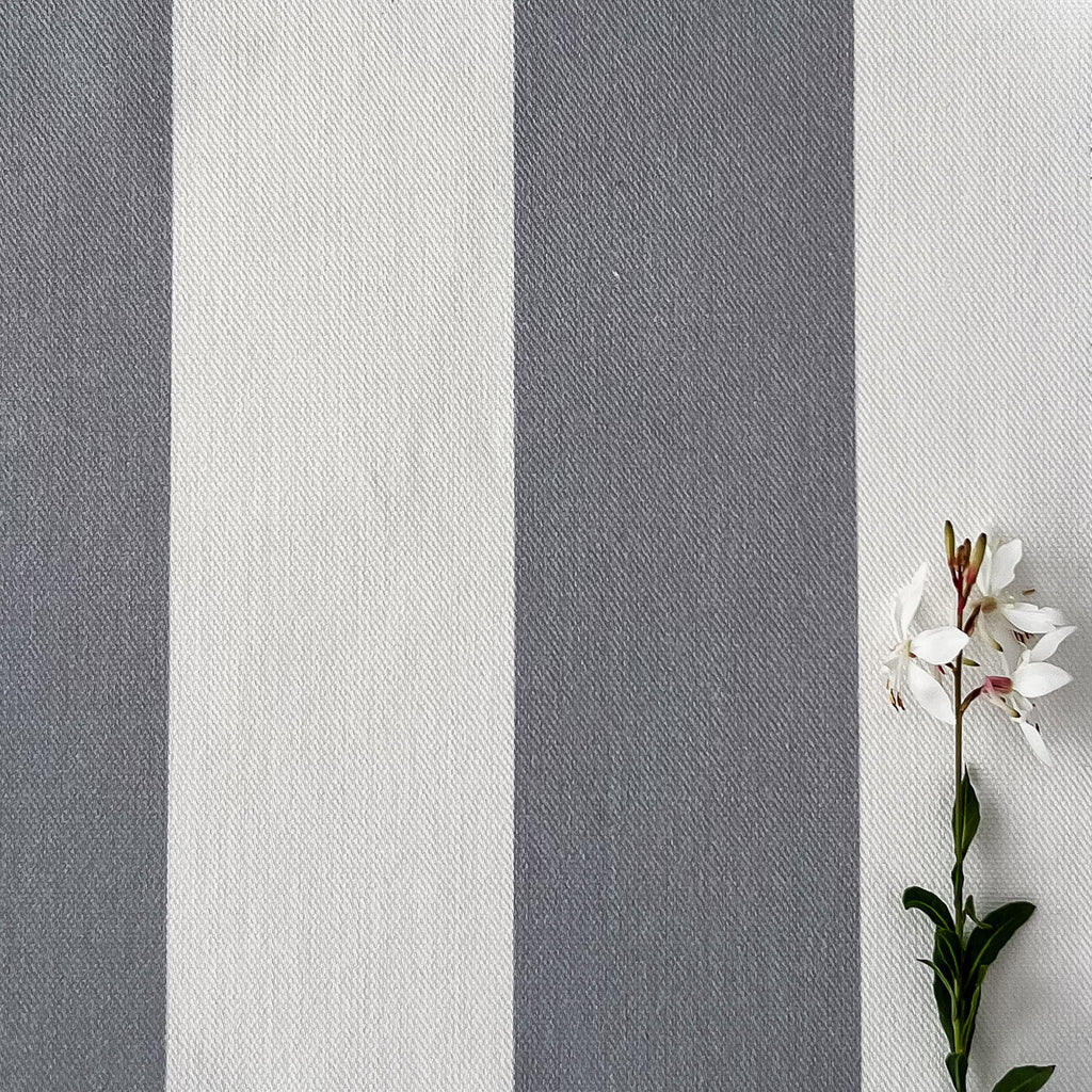 Awning Stripe Fabric - Koala - Hydrangea Lane Home