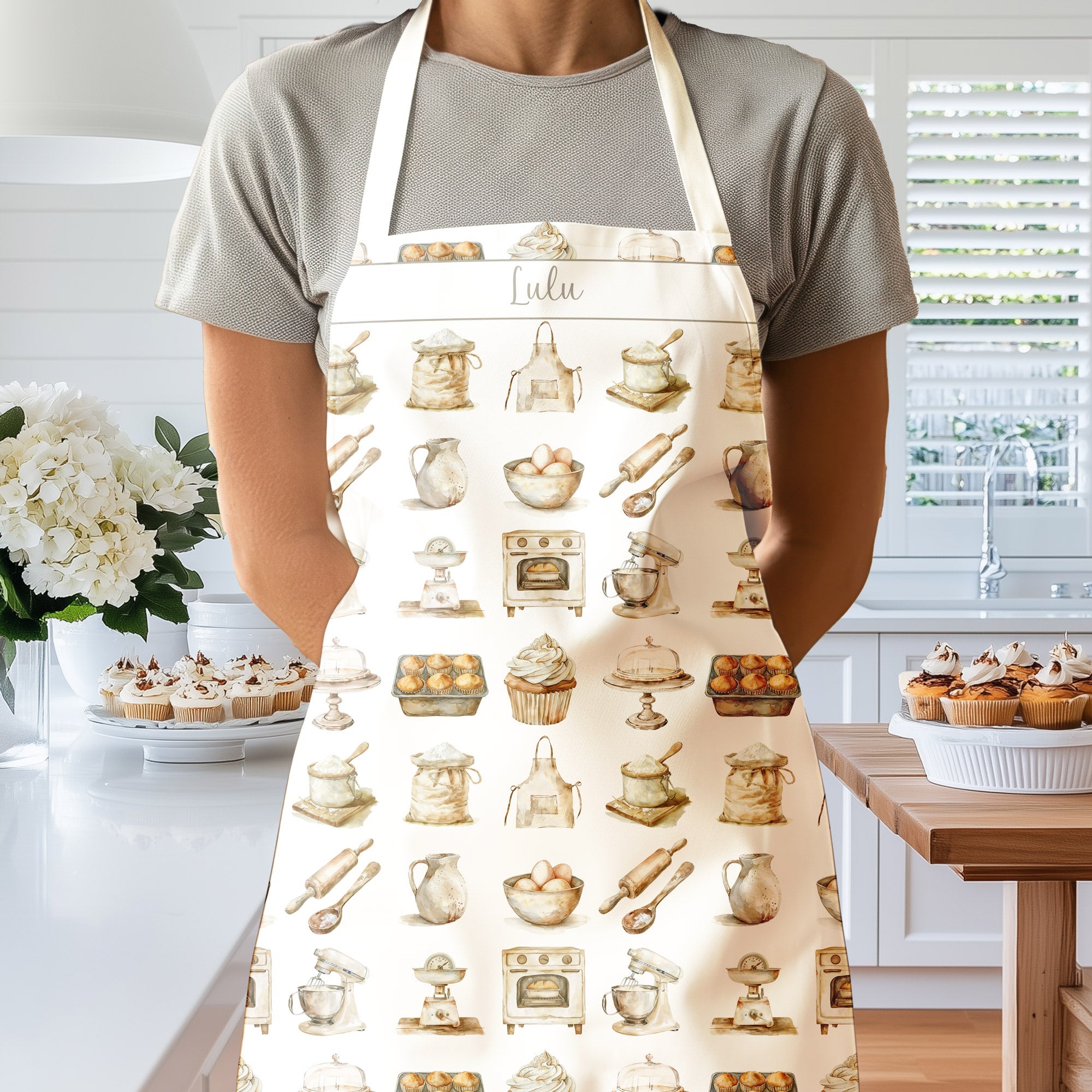 Baking Lover Apron - Neutrals - Hydrangea Lane Home