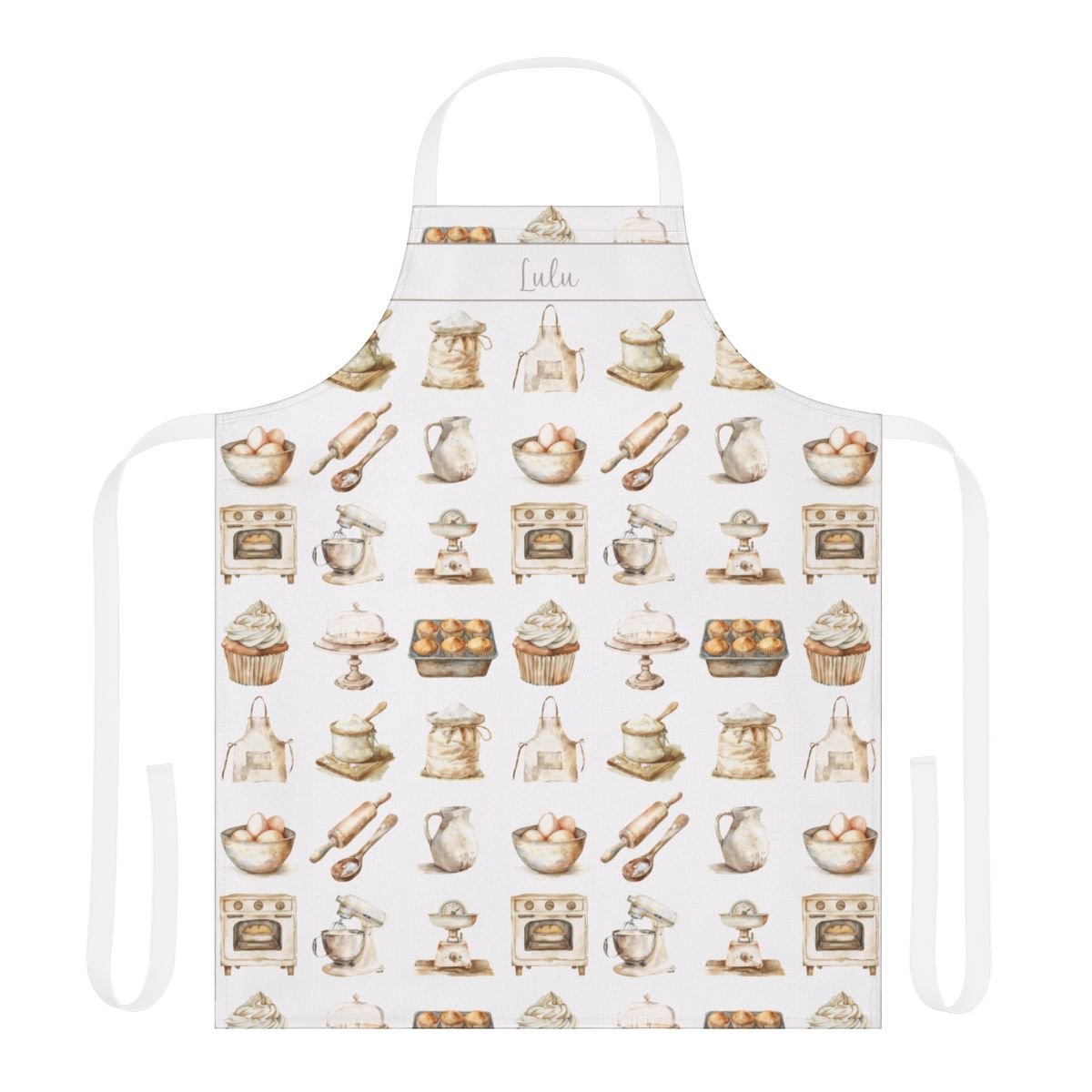 Baking Lover Apron - Neutrals with Personalisation - Hydrangea Lane Home