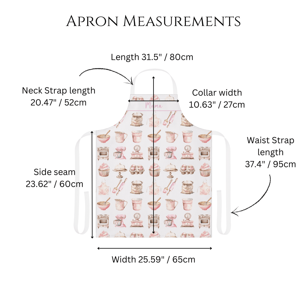 Baking Lover Apron - Pink with Personalisation - Hydrangea Lane Home