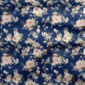 Bird in Blossom Fabric - Navy - Hydrangea Lane Home