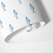 Blue Fish Coastal Wallpaper - Hydrangea Lane Home