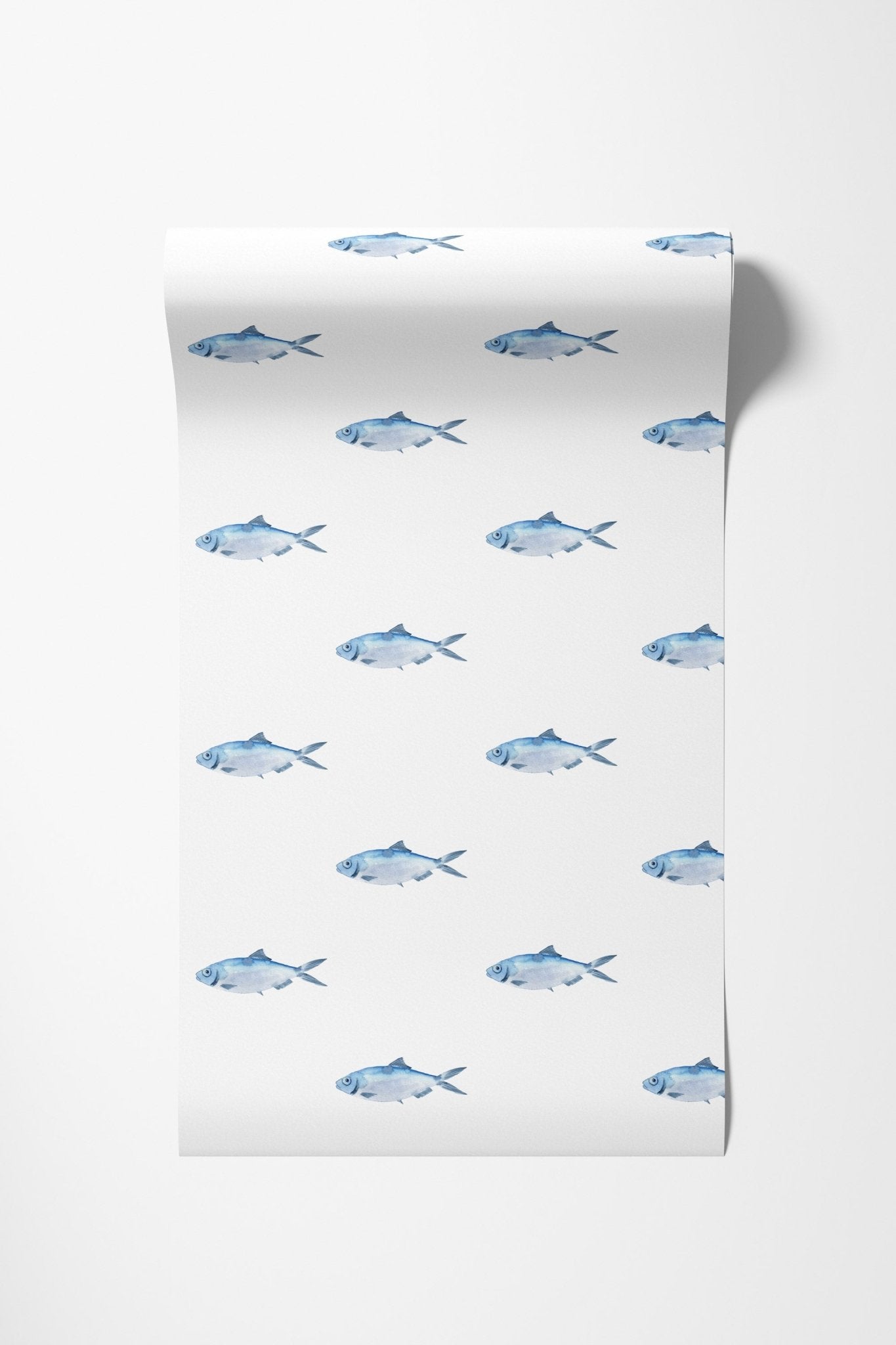 Blue Fish Coastal Wallpaper - Hydrangea Lane Home