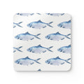 Blue Fish Set of 4 Drink Coasters - Hydrangea Lane Home