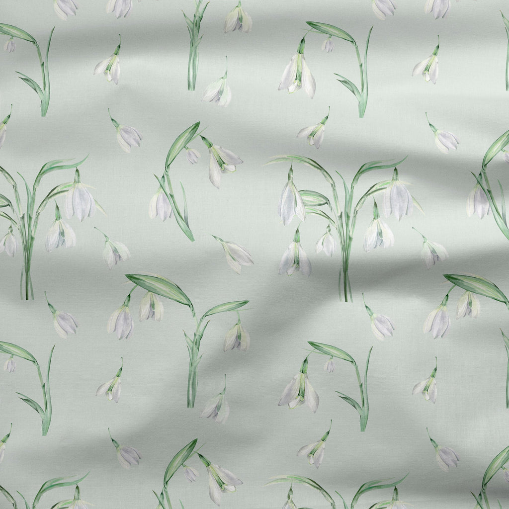 Boho Snow Drops Fabric - Green - Hydrangea Lane Home