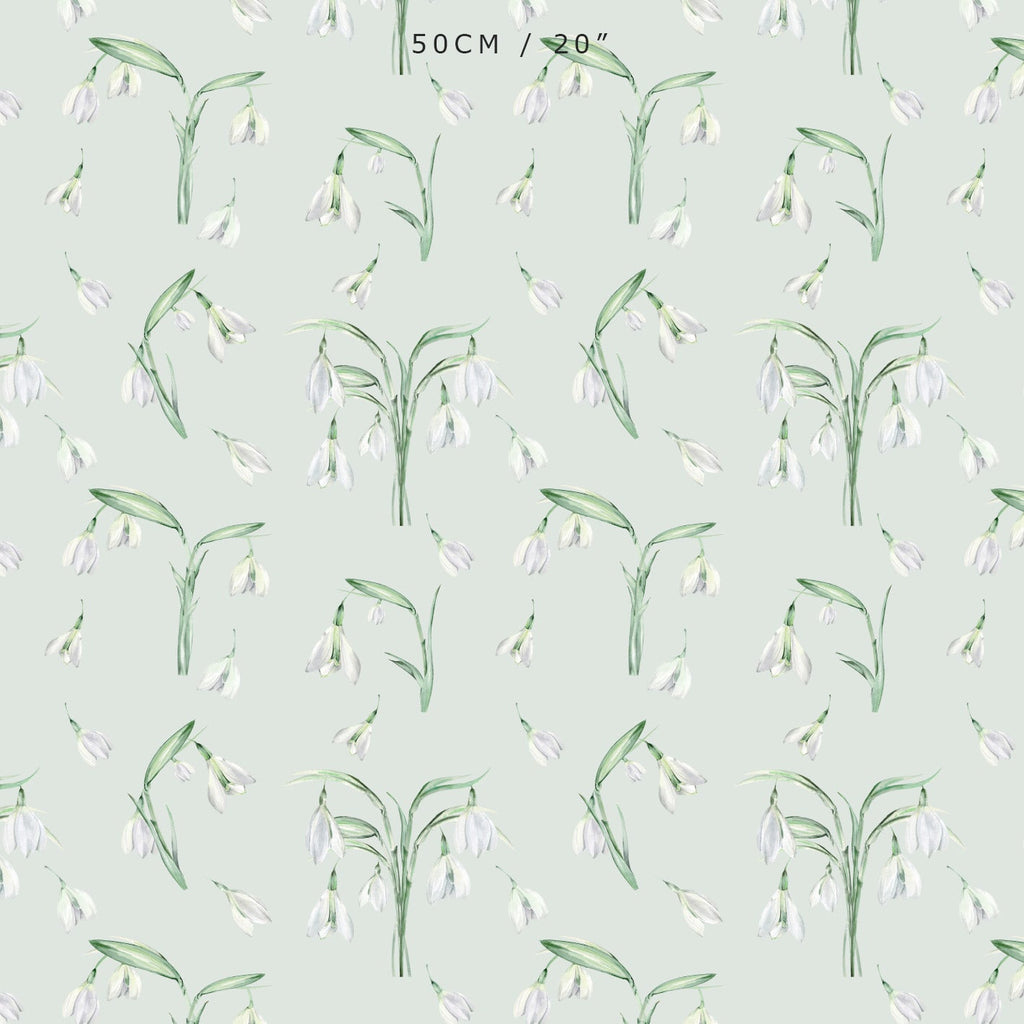 Boho Snow Drops Fabric - Green - Hydrangea Lane Home