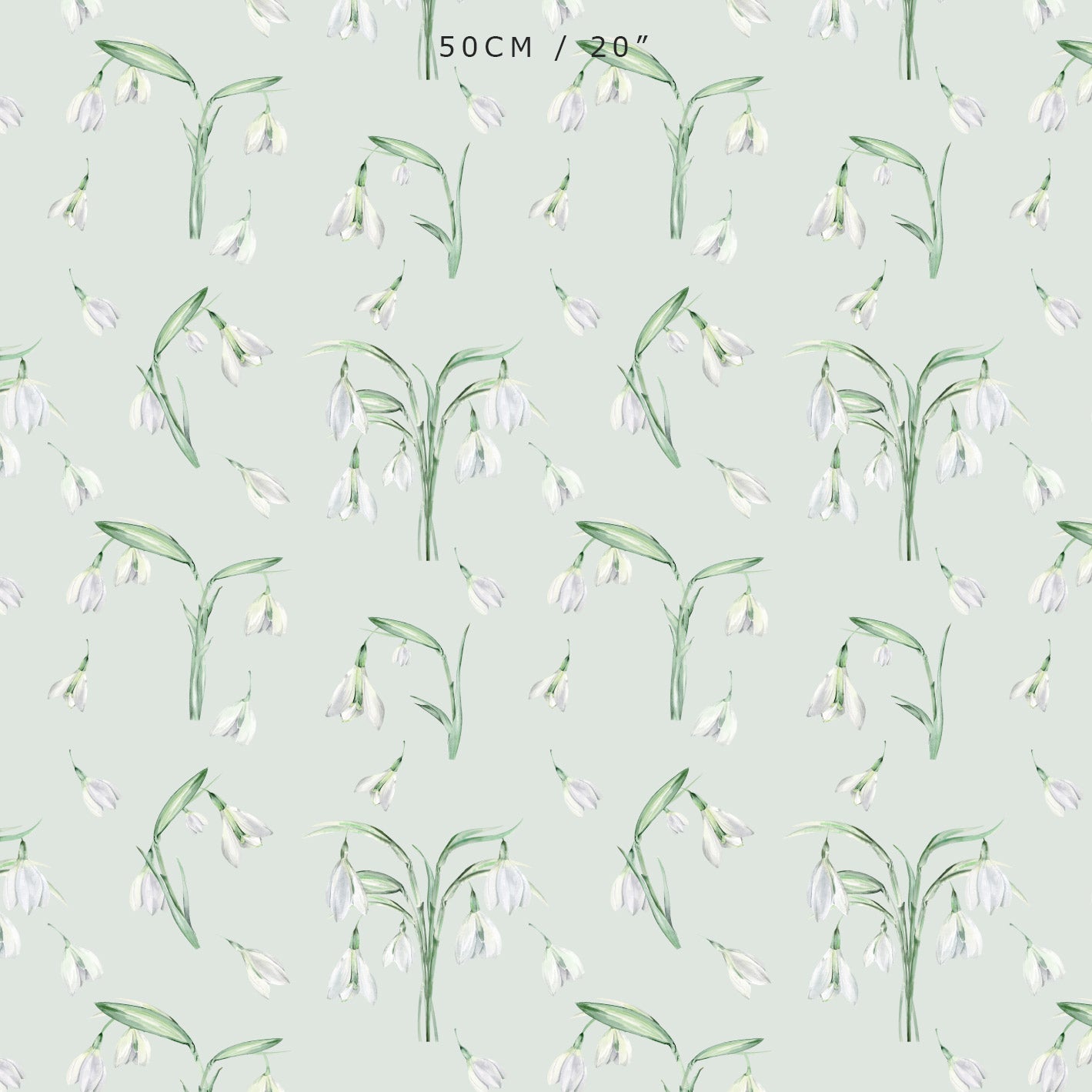 Boho Snow Drops Fabric - Green - Hydrangea Lane Home