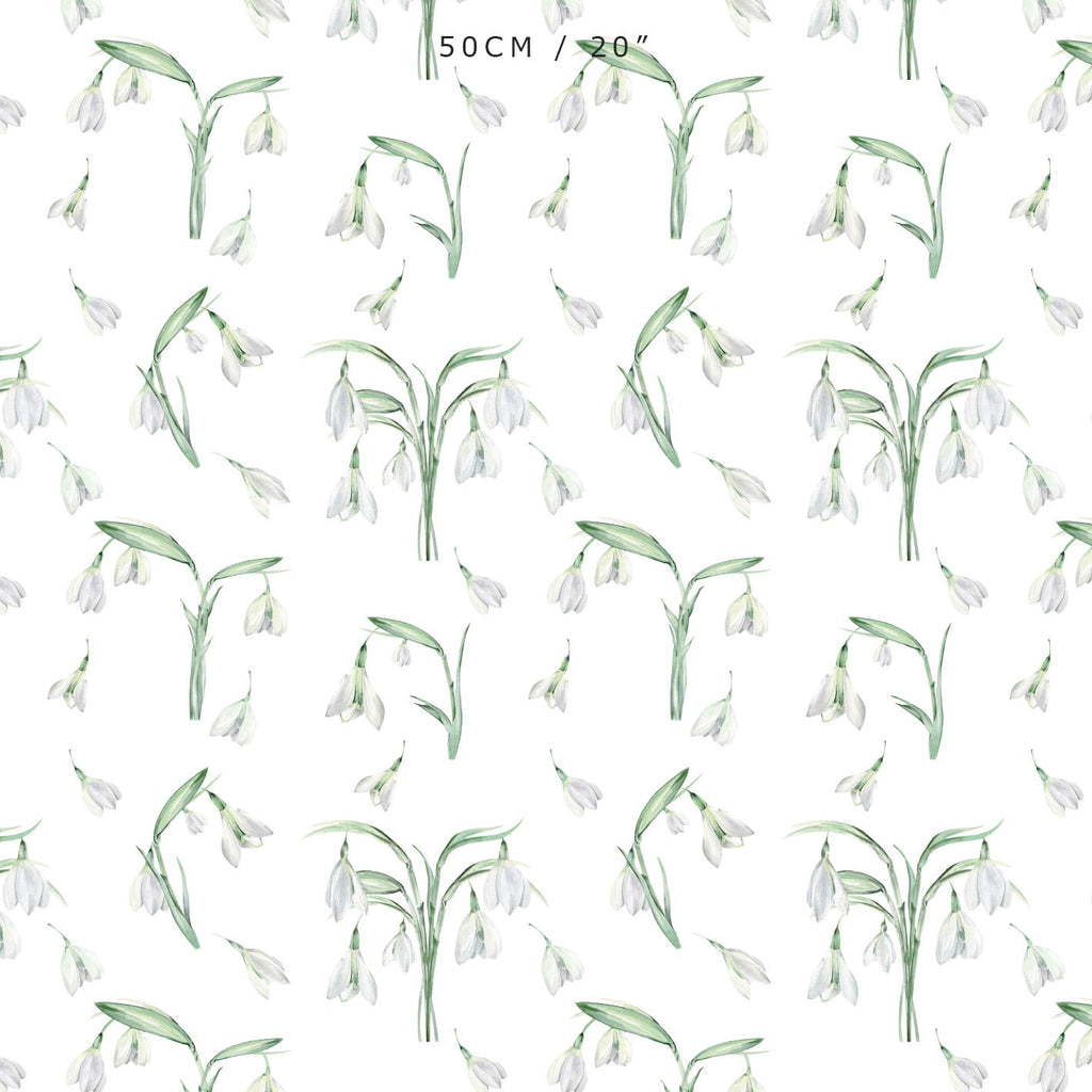 Boho Snow Drops Fabric - White - Hydrangea Lane Home