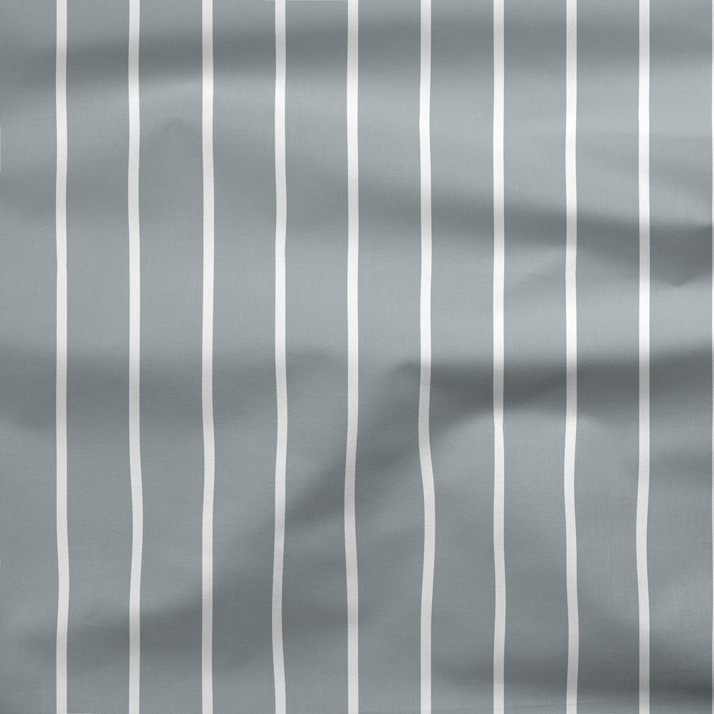 Breton Stripe Reverse Fabric - Koala - Hydrangea Lane Home