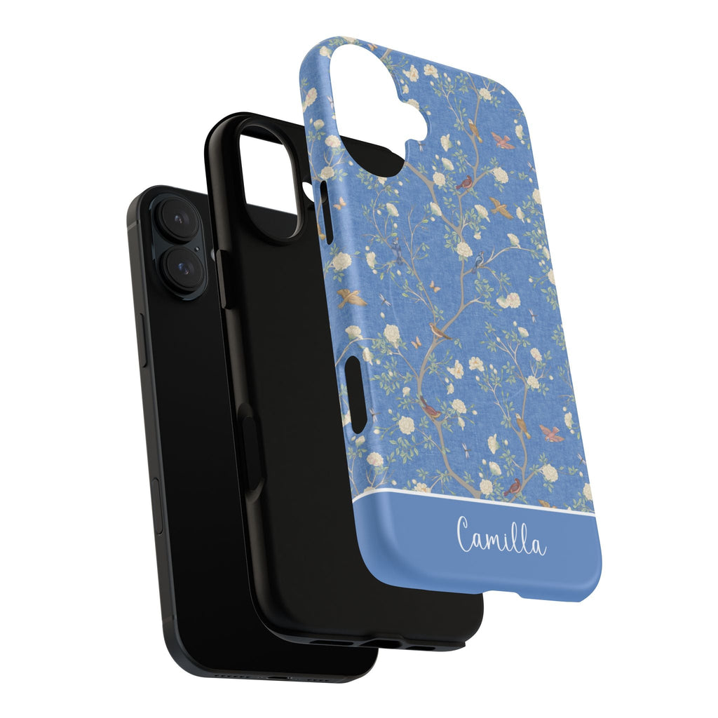 Camellia Garden MagSafe Tough iPhone Case - Breeze Blue - Hydrangea Lane Home