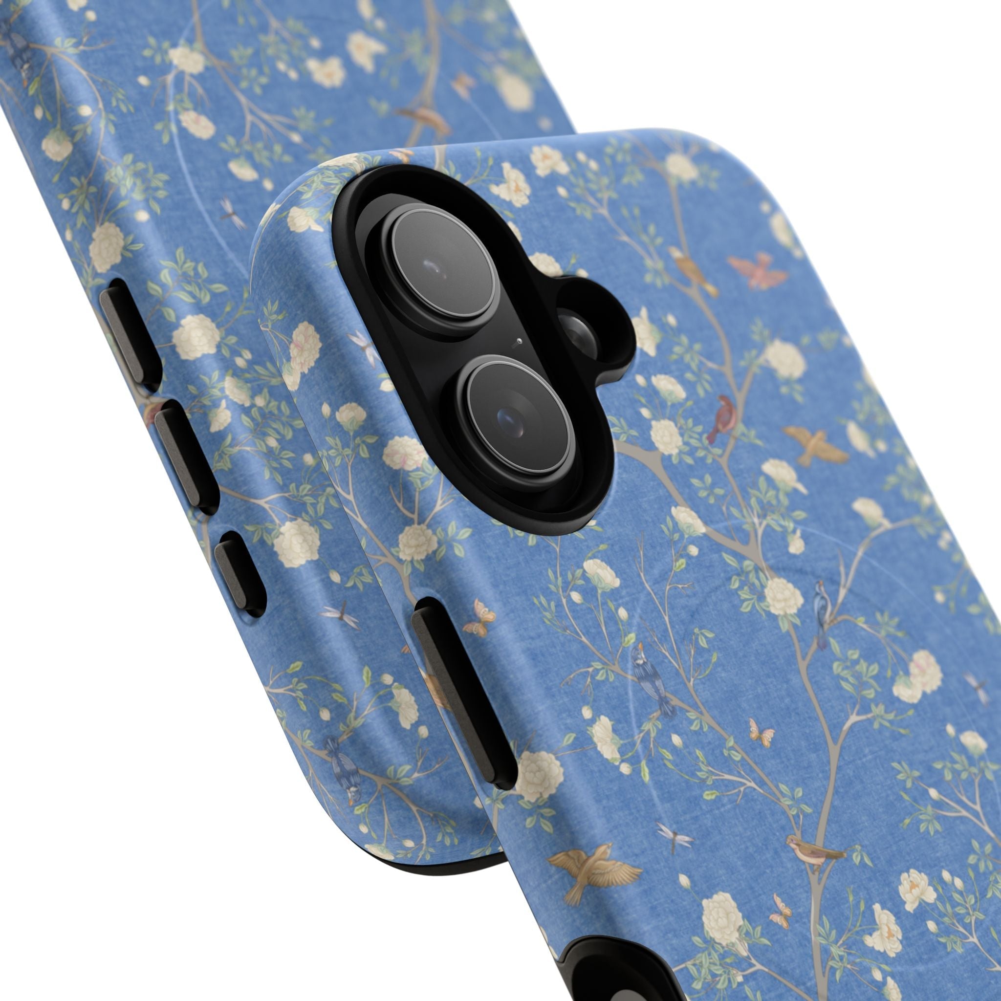 Camellia Garden MagSafe Tough iPhone Case - Breeze Blue - Hydrangea Lane Home