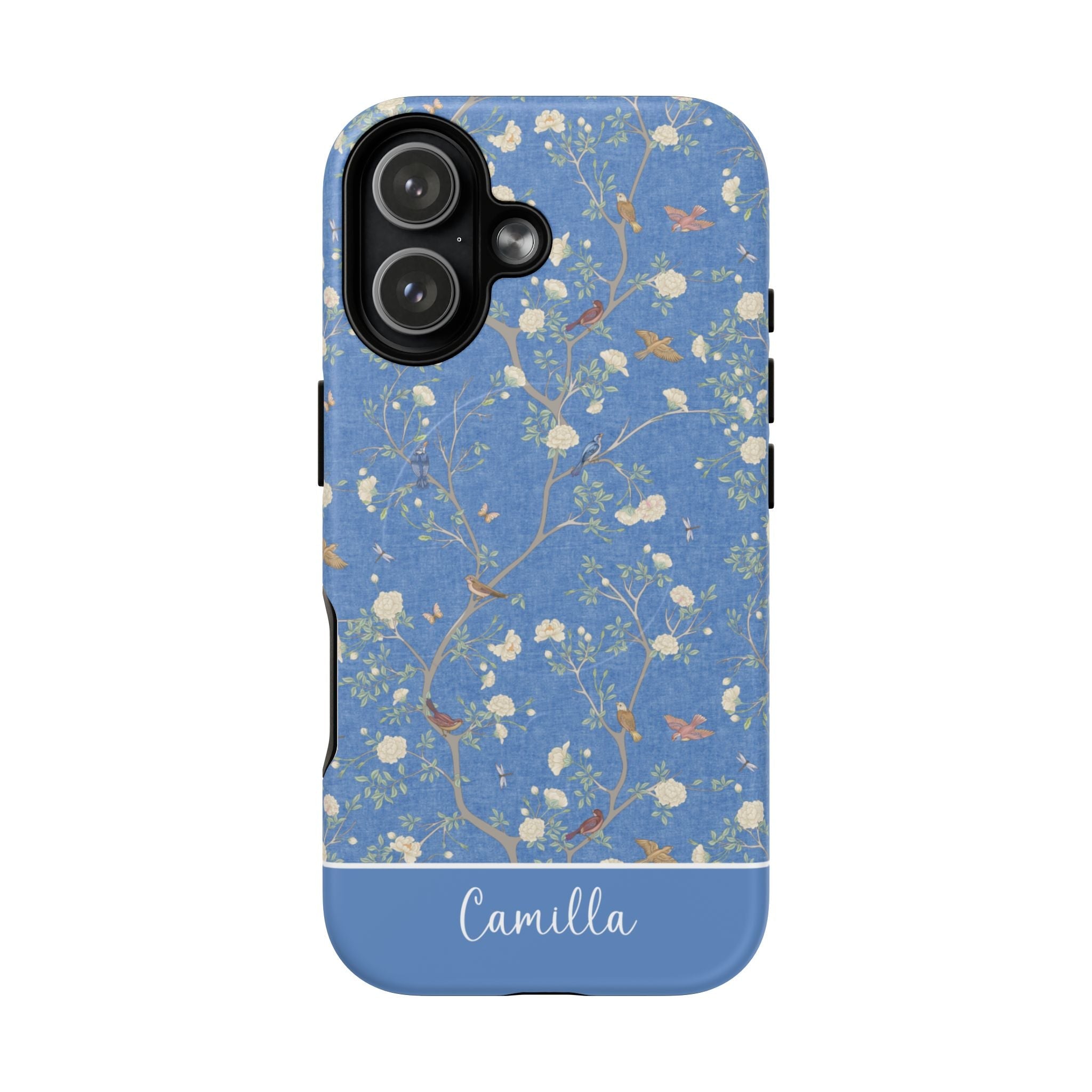 Camellia Garden MagSafe Tough iPhone Case - Breeze Blue - Hydrangea Lane Home