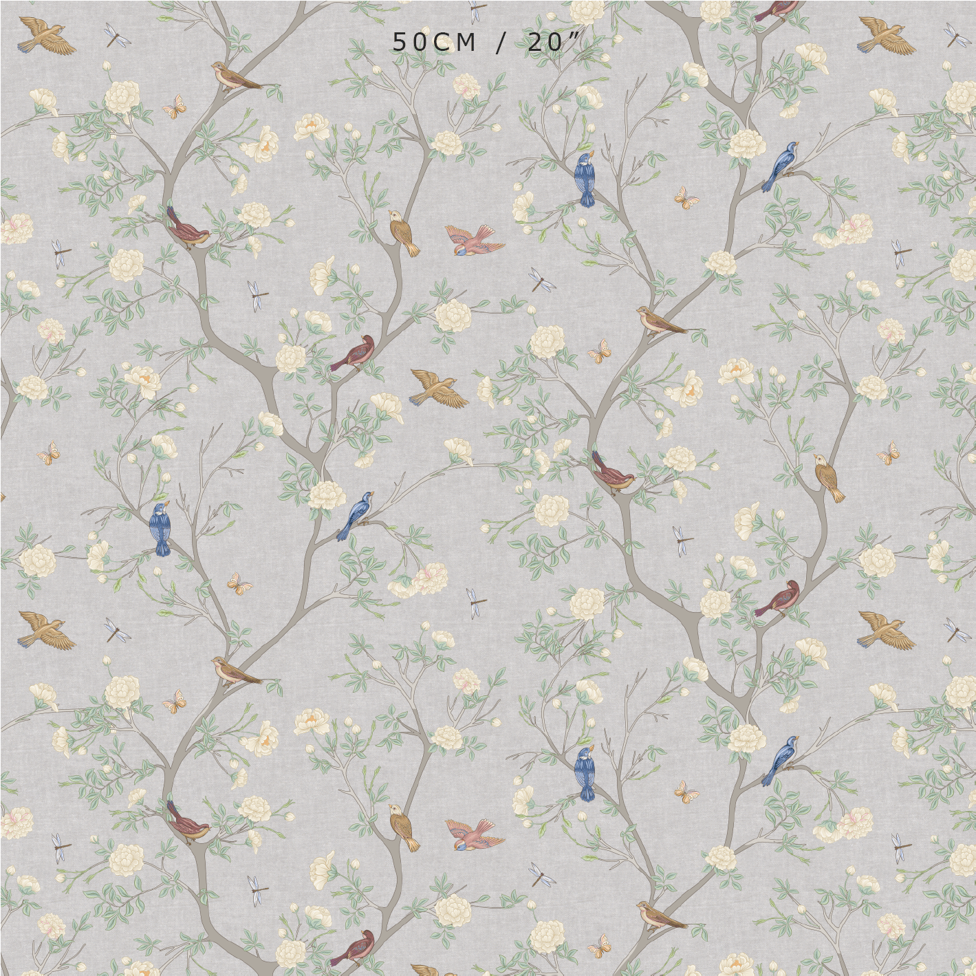 Camellia Garden White Fabric - Linen - Hydrangea Lane Home