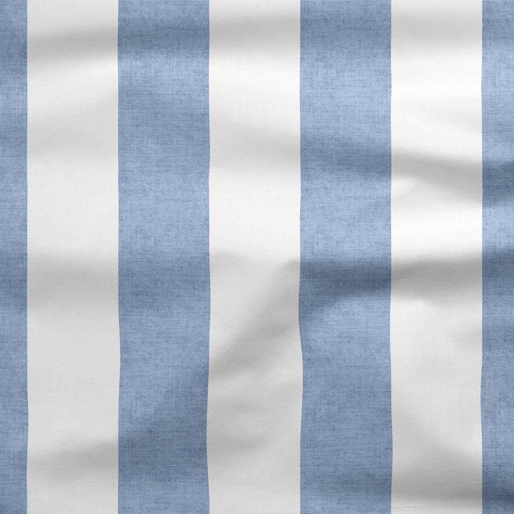 Casual Coastal Stripe Fabric - Breeze Blue - Hydrangea Lane Home