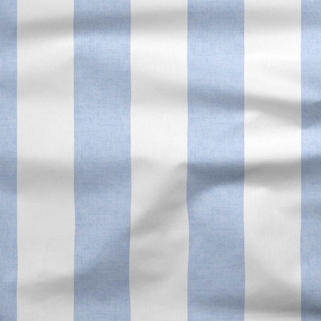 Casual Coastal Stripe Fabric - Cornflower Blue - Hydrangea Lane Home