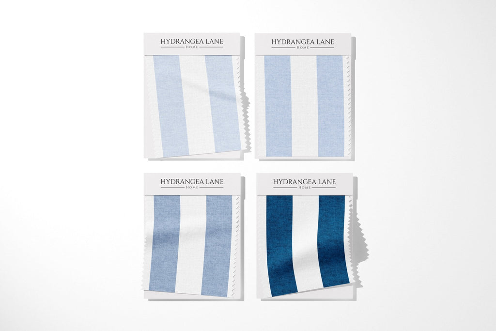 Casual Coastal Stripe Fabric - Cornflower Blue - Hydrangea Lane Home