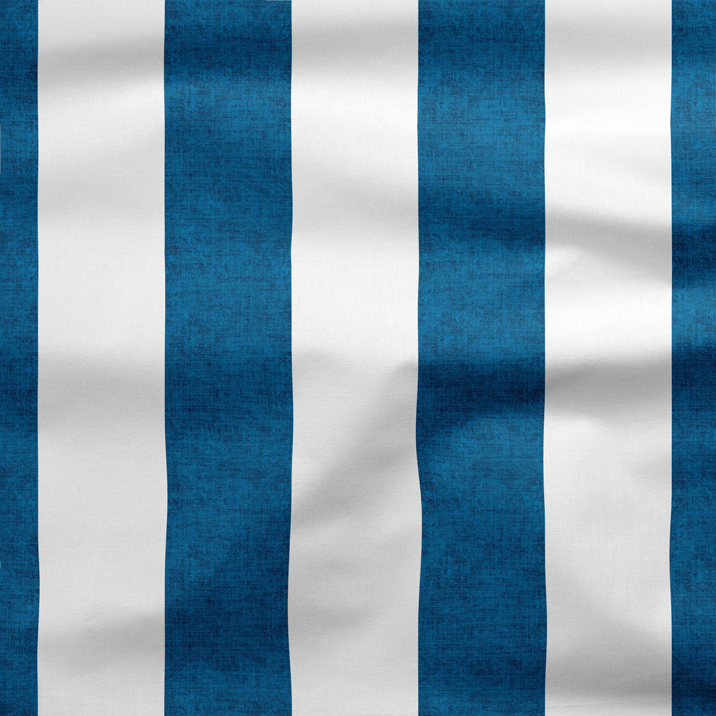 Casual Coastal Stripe Fabric - Navy Blue - Hydrangea Lane Home