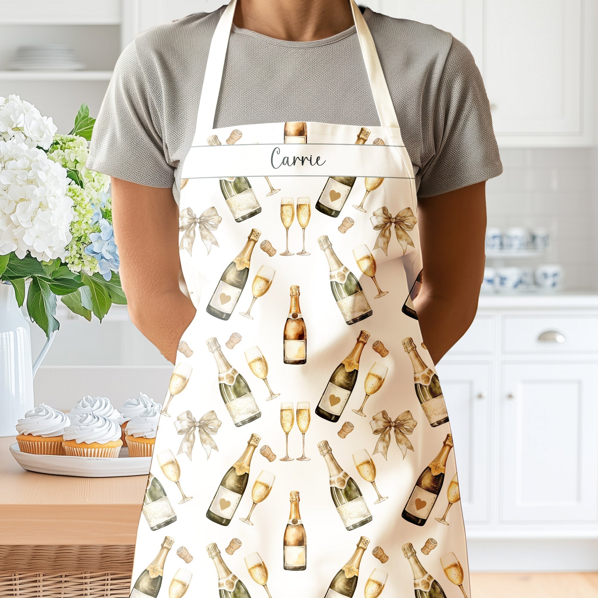 Champagne Lover Apron - Hydrangea Lane Home
