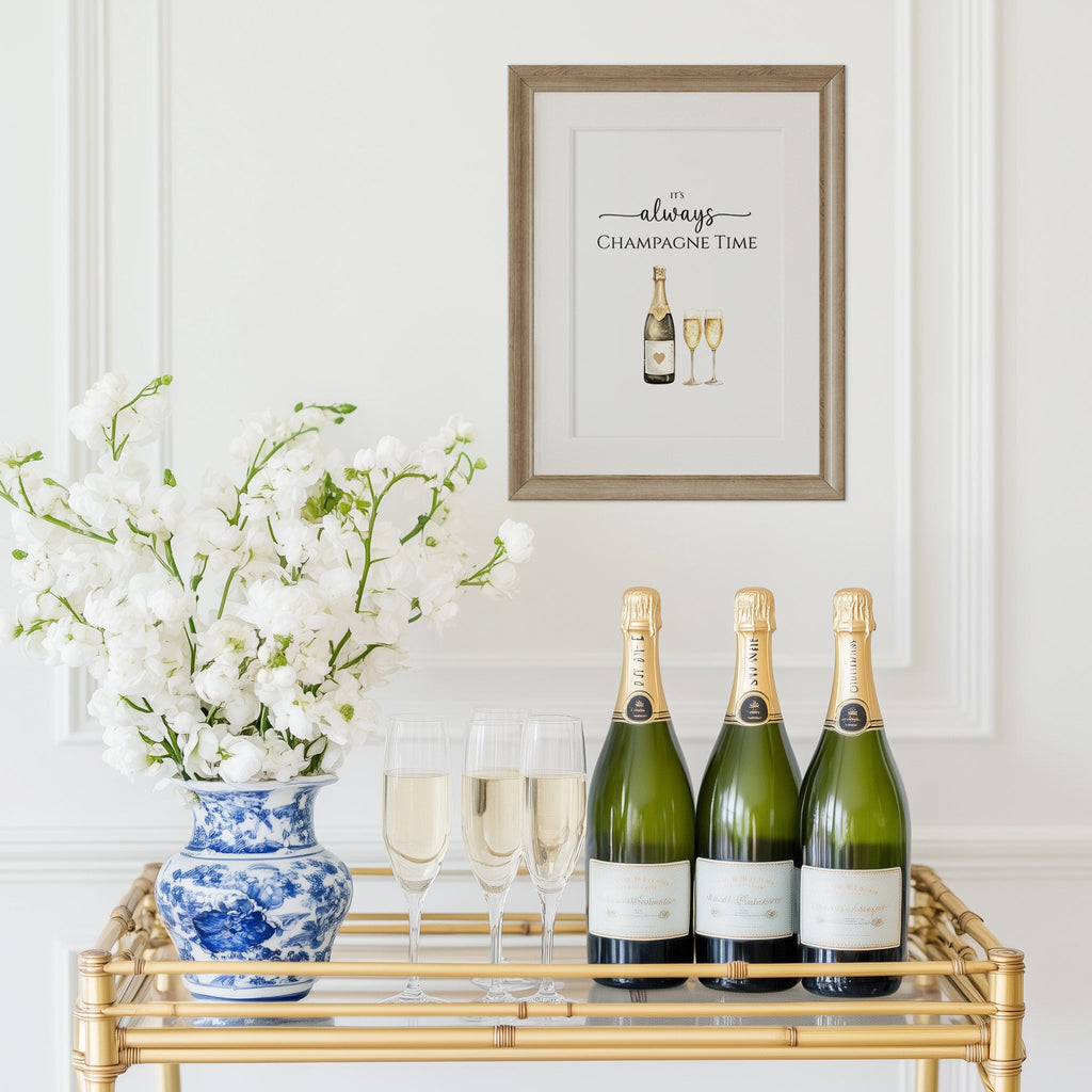 Champagne Time Art Print - Hydrangea Lane Home