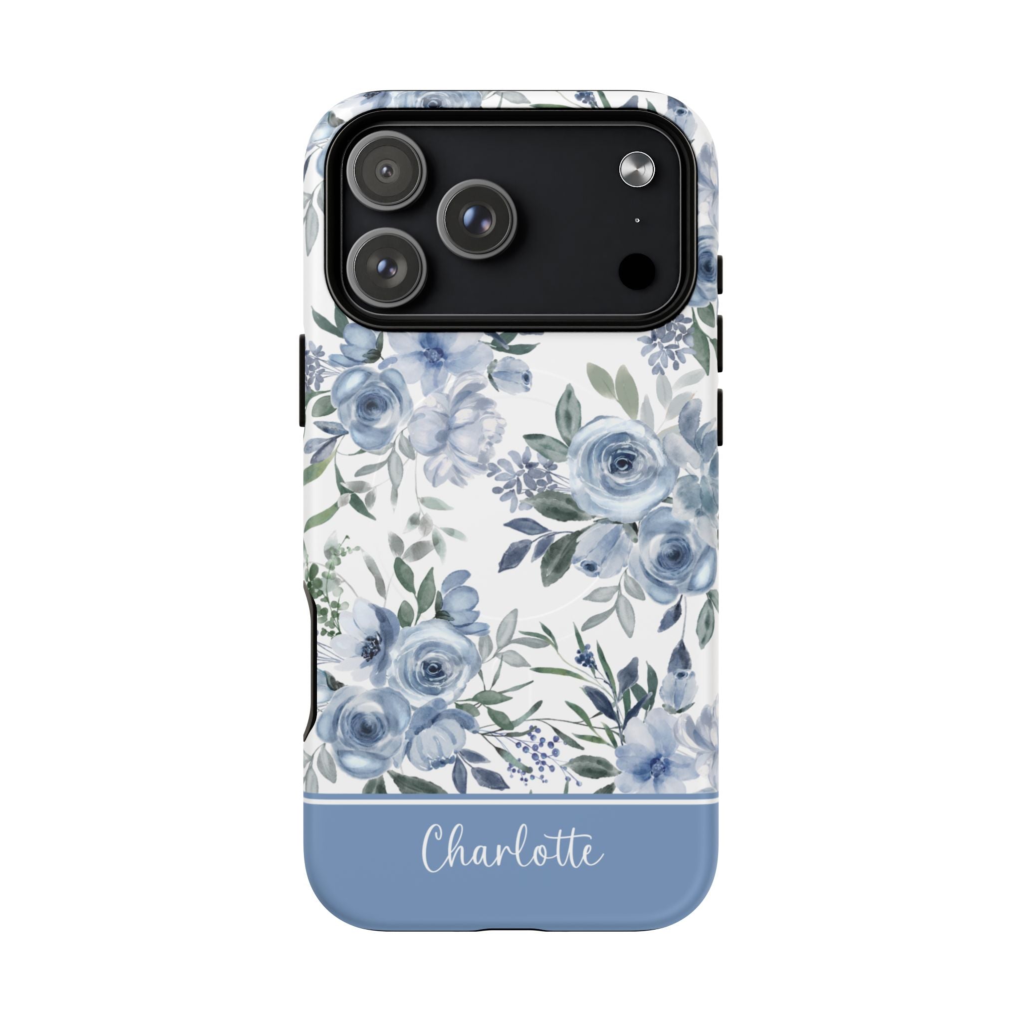 Charlotte Blue Roses MagSafe Tough iPhone Case - Hydrangea Lane Home