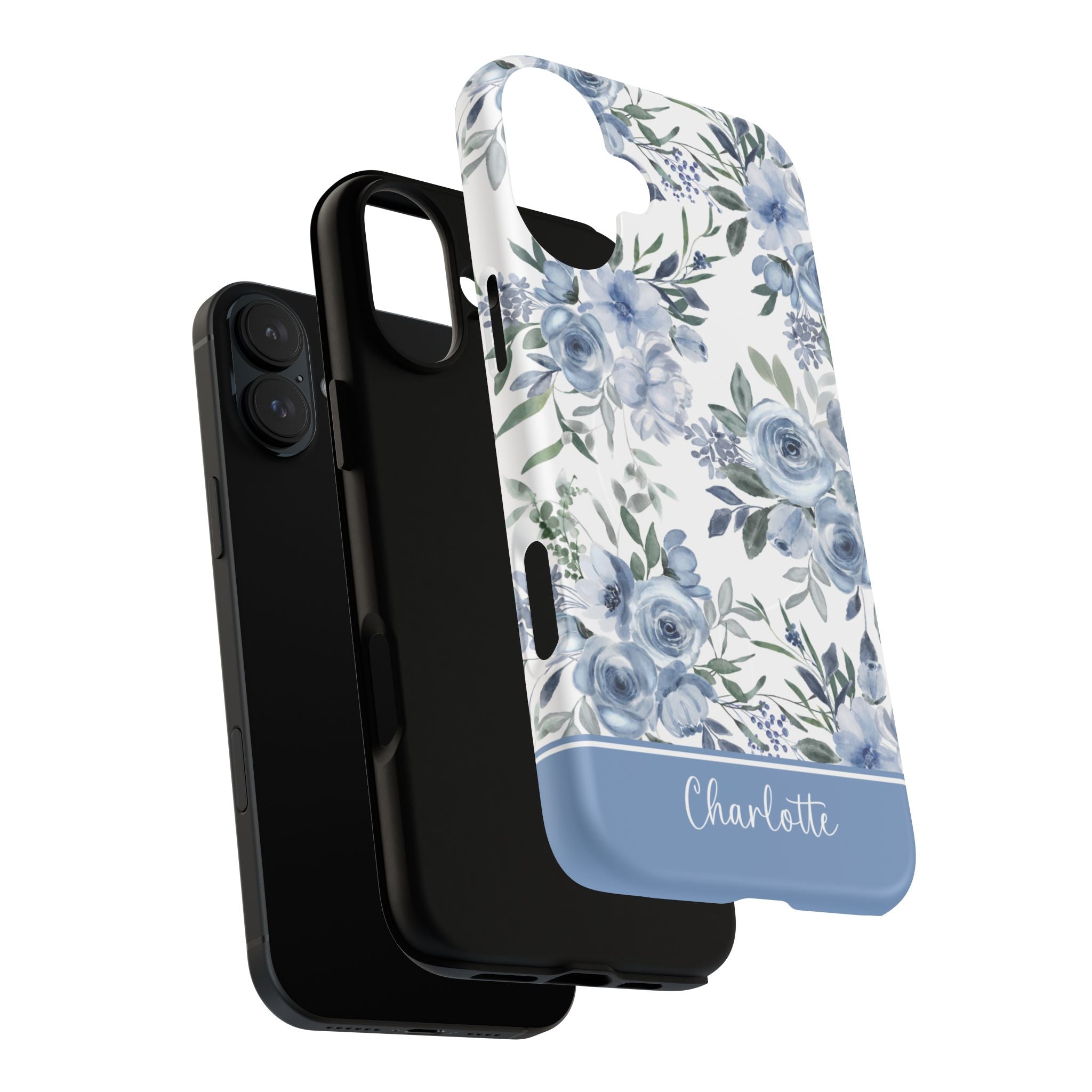 Charlotte Blue Roses MagSafe Tough iPhone Case - Hydrangea Lane Home