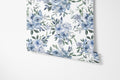 Charlotte Blue Roses Wallpaper - Hydrangea Lane Home
