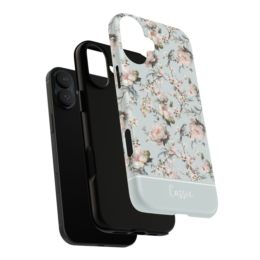 Chinoiserie Blossom MagSafe Tough iPhone Case - Eau de Nil - Hydrangea Lane Home
