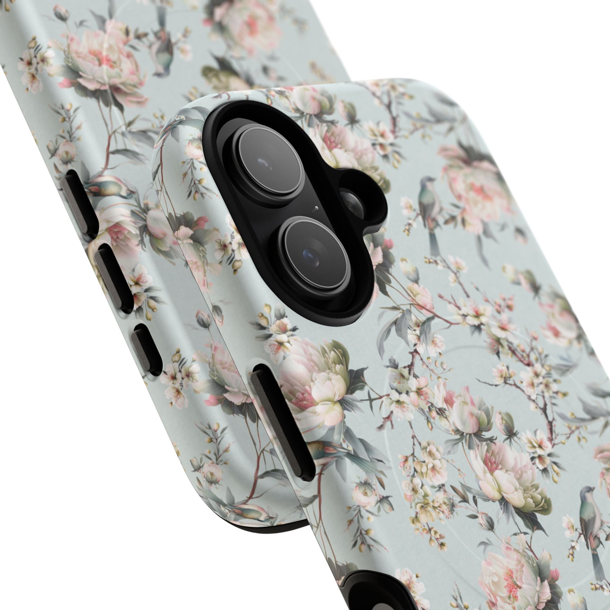 Chinoiserie Blossom MagSafe Tough iPhone Case - Eau de Nil - Hydrangea Lane Home