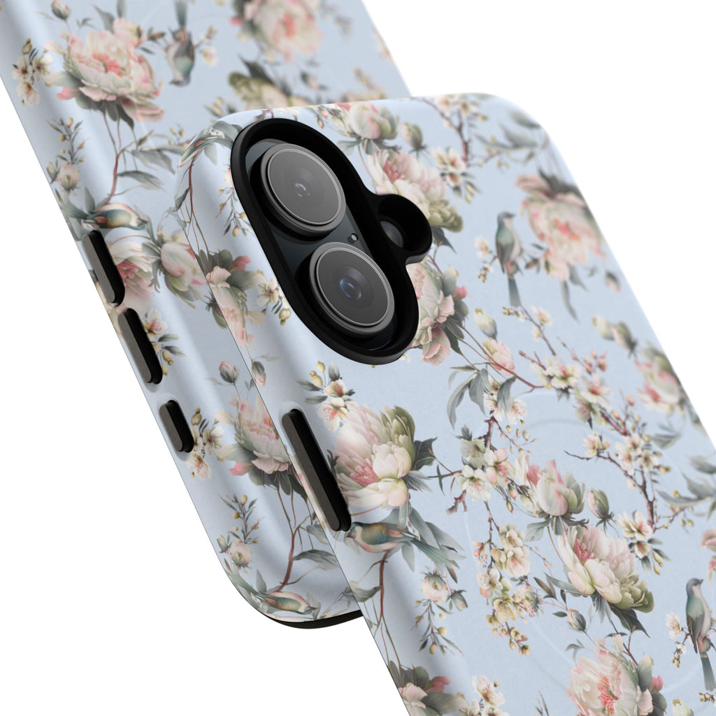 Chinoiserie Blossom MagSafe Tough iPhone Case - Serenity Blue - Hydrangea Lane Home