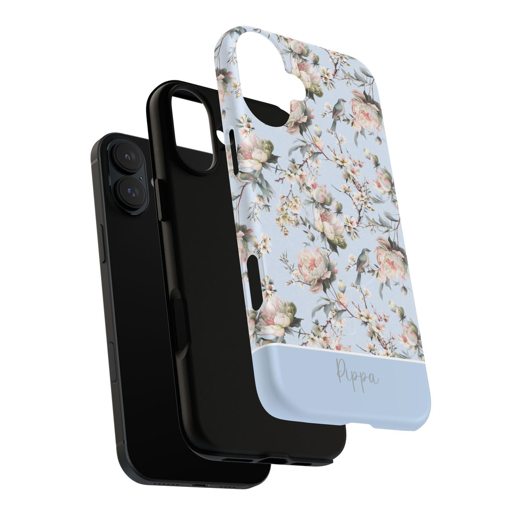 Chinoiserie Blossom MagSafe Tough iPhone Case - Serenity Blue - Hydrangea Lane Home