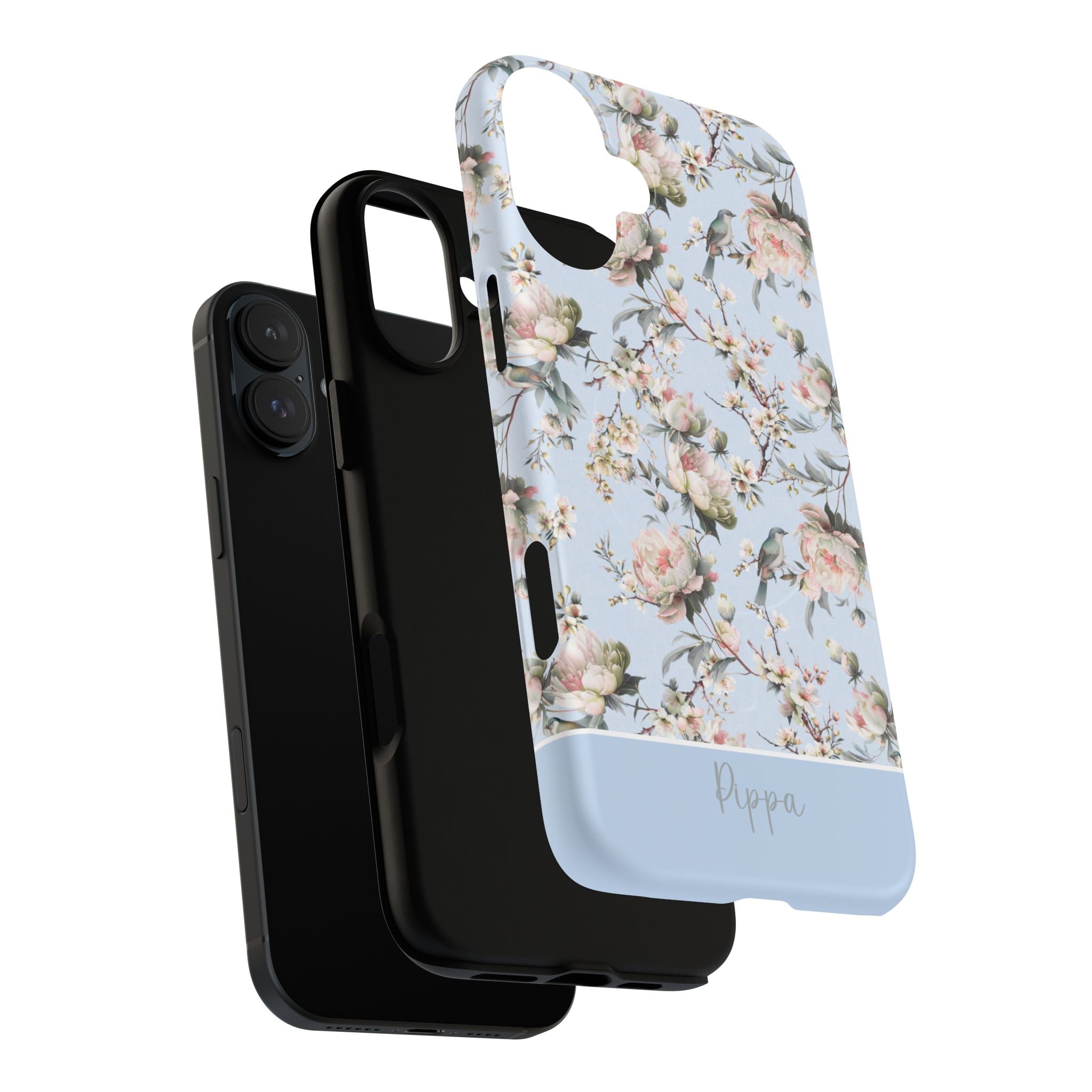 Chinoiserie Blossom MagSafe Tough iPhone Case - Serenity Blue - Hydrangea Lane Home