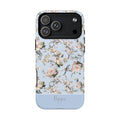 Chinoiserie Blossom MagSafe Tough iPhone Case - Serenity Blue - Hydrangea Lane Home