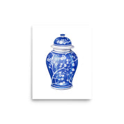 Chinoiserie Blue Ginger Jar Art Print - Hydrangea Lane Home