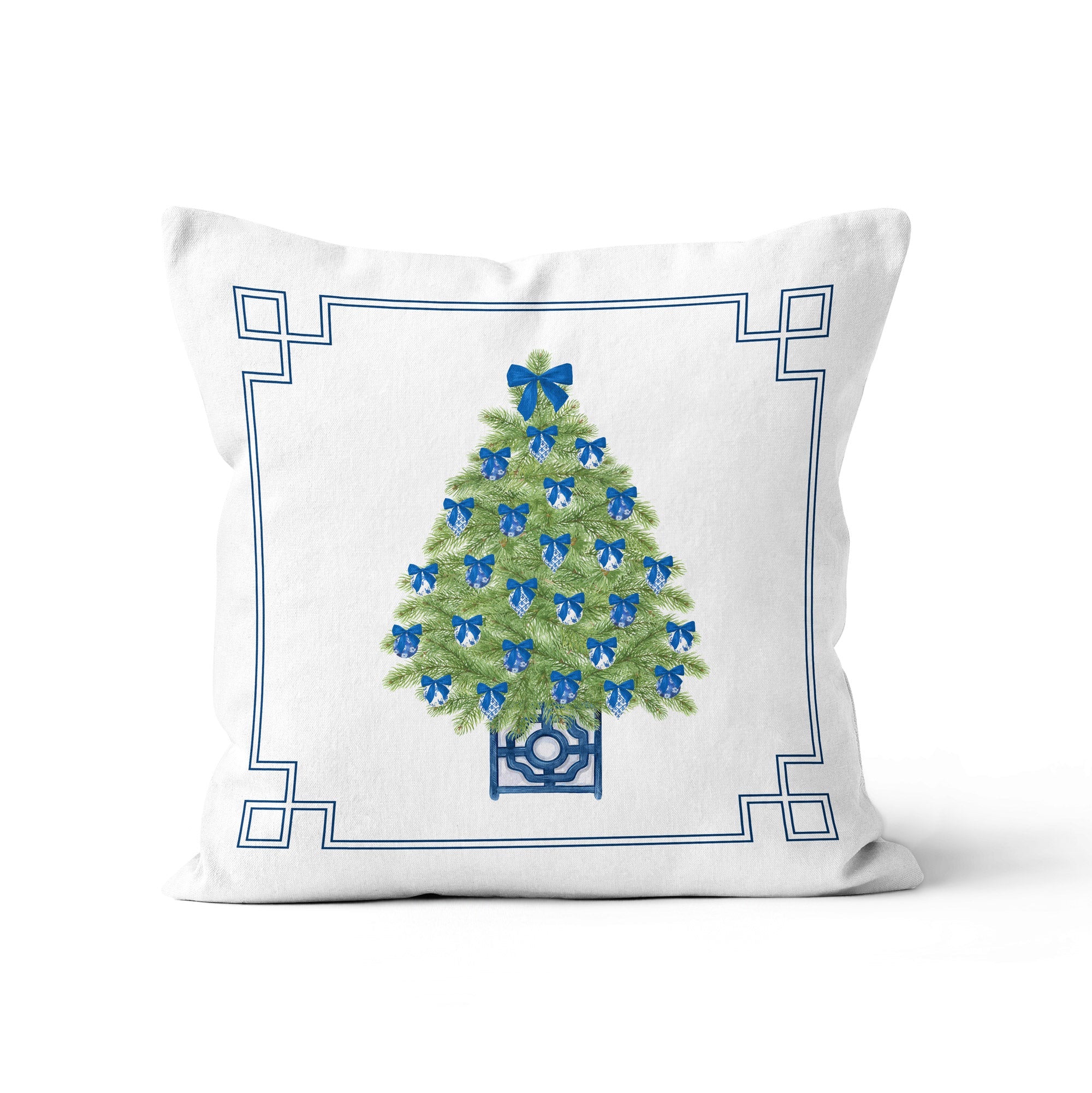 Chinoiserie Christmas Tree Cushion/Pillow Cover - Hydrangea Lane Home
