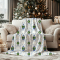 Chinoiserie Ginger Jar Monogrammed Blanket - Hydrangea Lane Home