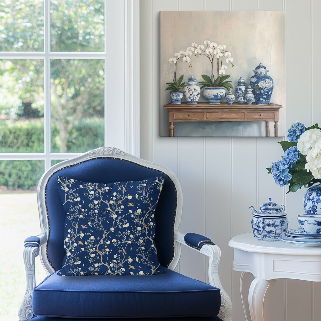 Chinoiserie Ginger Jars Canvas - Hydrangea Lane Home